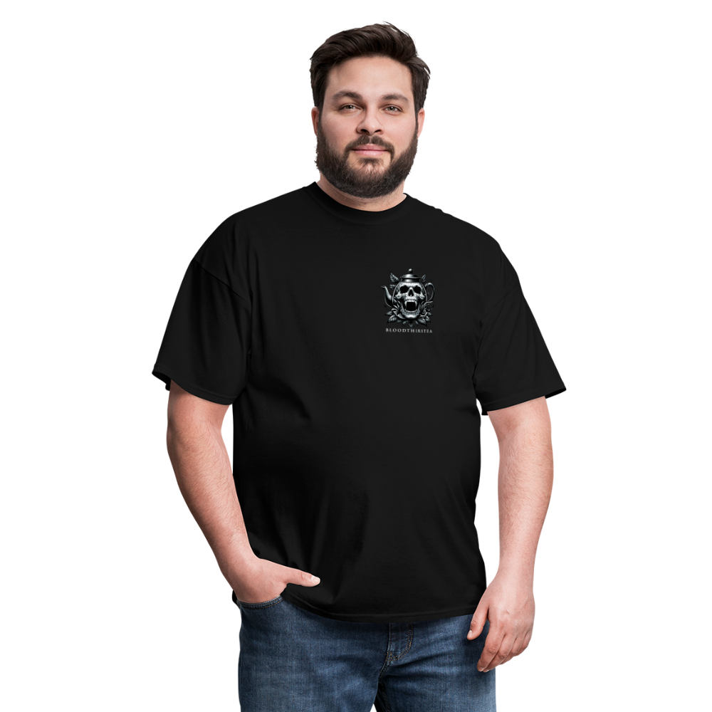 Extended Sizes - White Logo Crewneck Tee - black