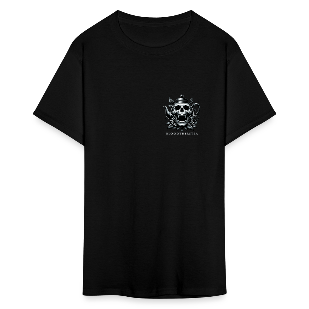 Extended Sizes - White Logo Crewneck Tee - black